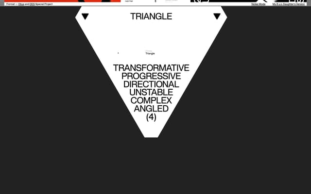 Triangle Typography Mask on format.obys.agency