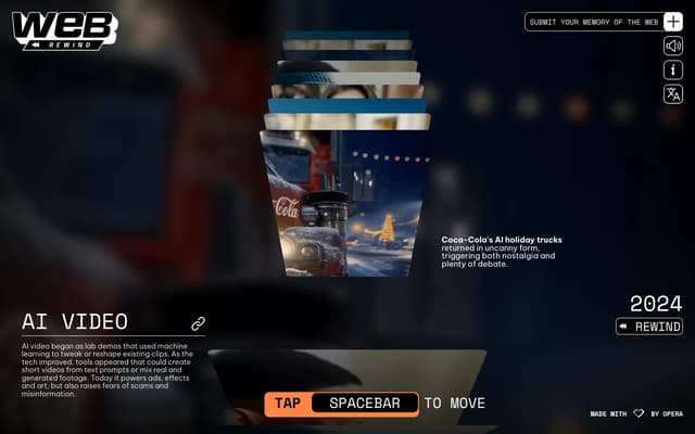2024 AI Video — 3D Card Carousel on web-rewind.com