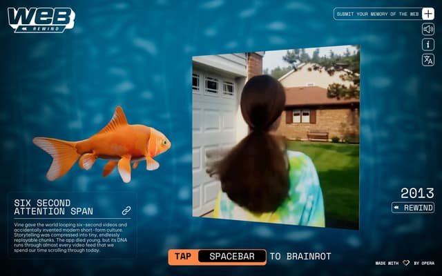2013 Vine Era — 3D Goldfish on web-rewind.com
