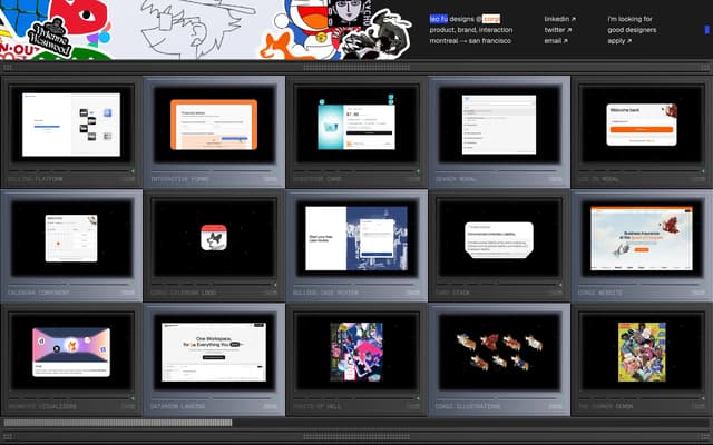 Retro-Industrial Portfolio — Full View on leofu.ca