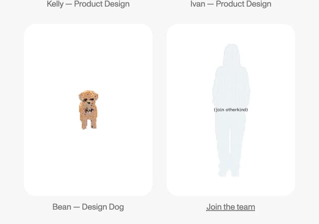 Pixel-Art Hiring CTA Card on otherkind.design