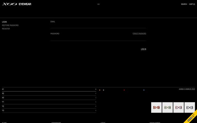 Hairline Login Form on Black on x8.adencys.com
