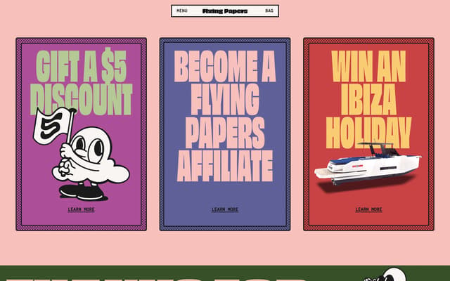 Multi-CTA Promotional Strip on flyingpapers.com
