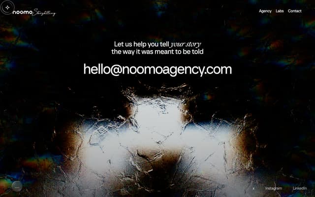 Contact-as-Hero: Oversized Email on storytelling.noomoagency.com