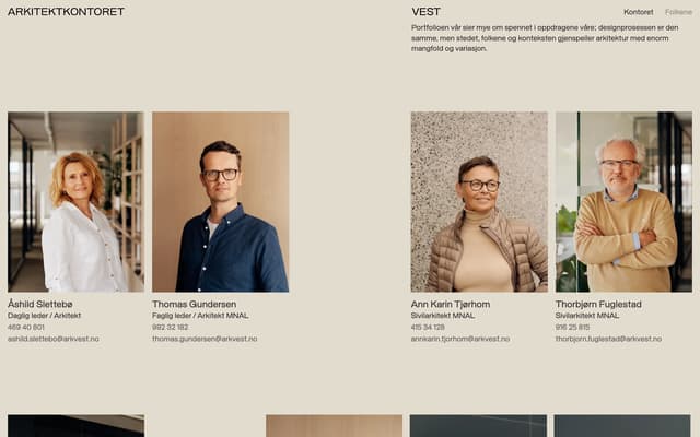 Asymmetric Team Grid on arkitektkontoretvest.no