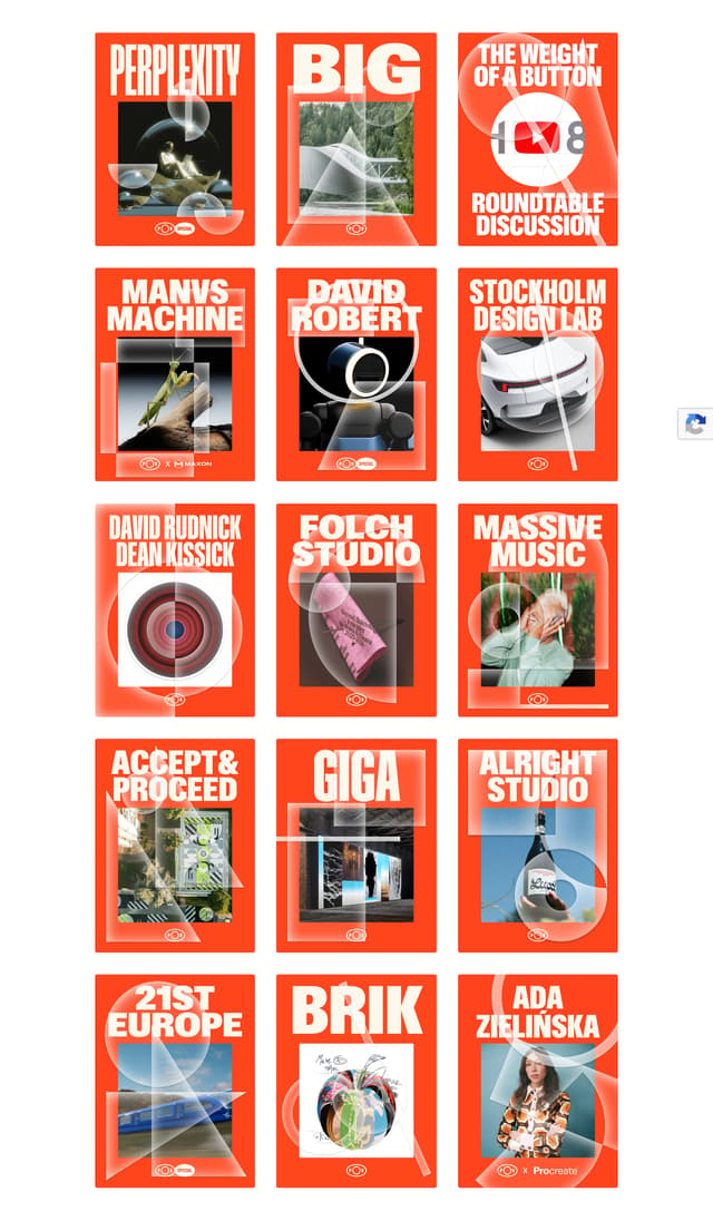 Lineup Grid — Glassmorphism Cards on povbudapest.com