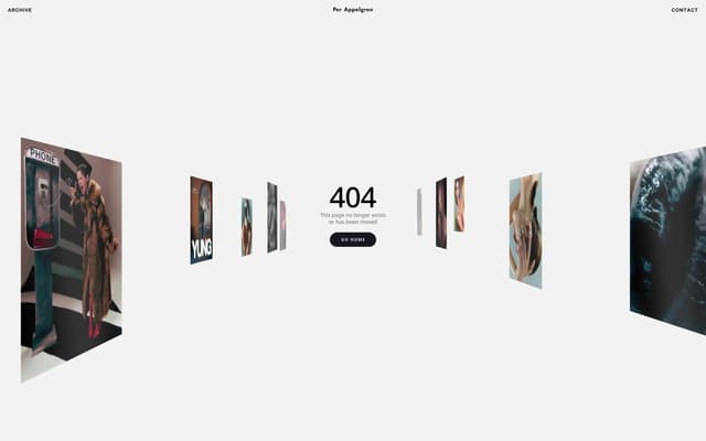 404 with 3D Gallery Perspective on perappelgren.de