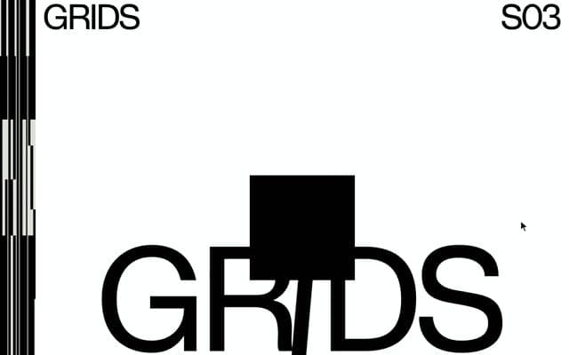 Kinetic scroll typography with letters tumbling out of each word on grids03.obys.agency