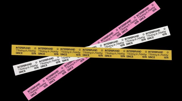Overlapping ribbon marquee with mixed typography on linkedin.com