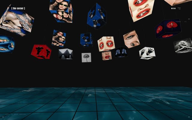 3D WebGL Floating Photo Gallery on thecornerandco.com