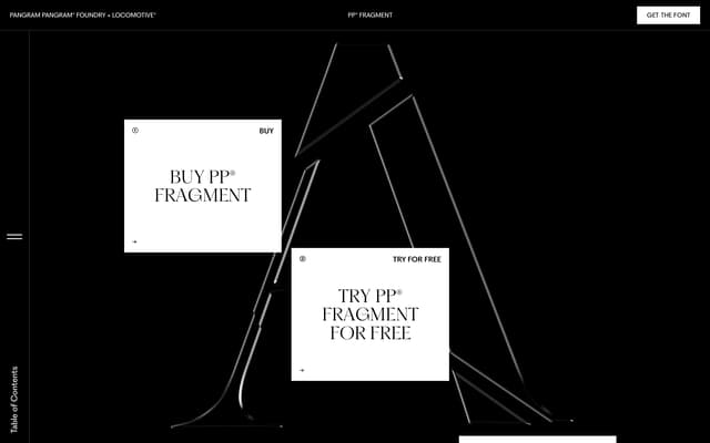 Fragment Get the Font CTA on pp-fragment.com