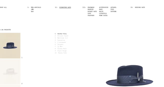 Vertical index product collection on nickfouquet.com