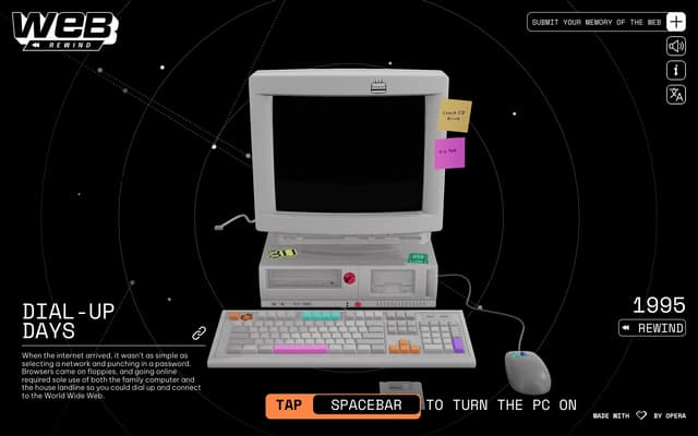 1995 Dial-Up Era — 3D CRT Setup on web-rewind.com