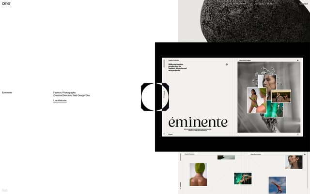 Layered Image Stack Hero on obys.agency