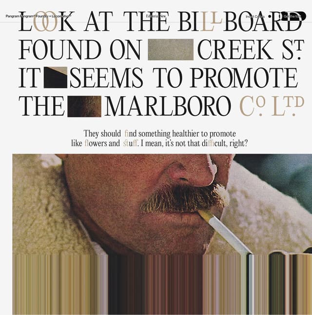 Experimental Typography with Glitch Imagery on editorialnew.com
