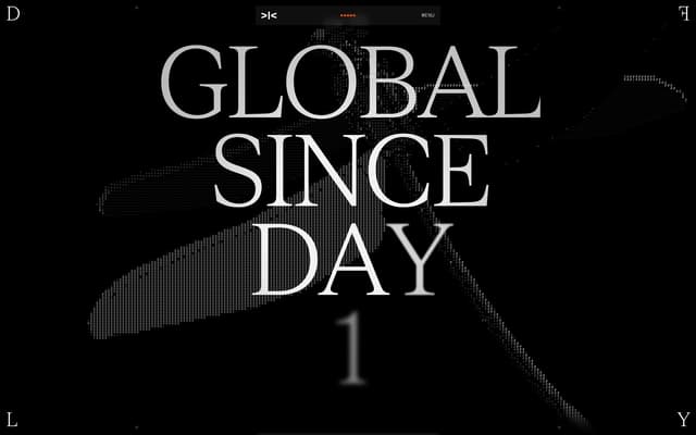 Global Since Day 1 — ASCII Globe on dragonfly.xyz