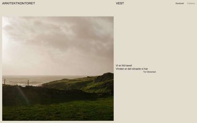 Team Page Asymmetric Intro on arkitektkontoretvest.no
