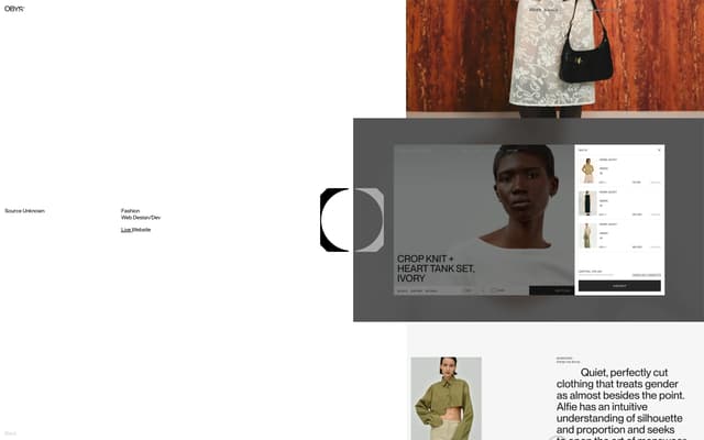 Brutalist Case Study Layout on obys.agency