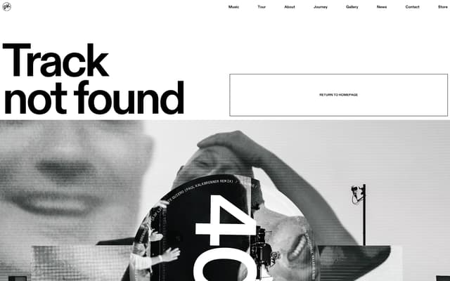 "Track not found" vinyl 404 page on paulkalkbrenner.net