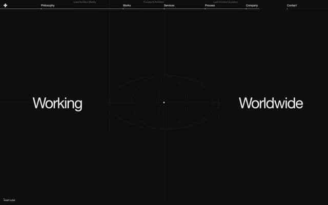 Logo plus that grows to fill the screen and opens the contact page on santalarch.com