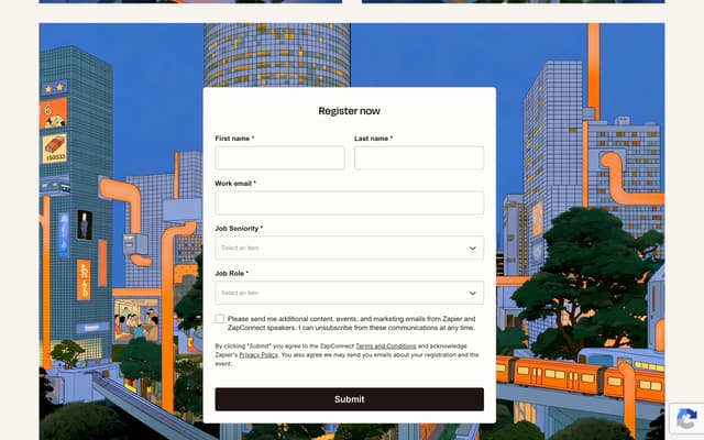 Registration Form on Cityscape on zapier.com