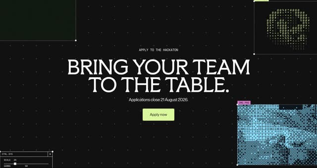Pre-footer CTA with ASCII Art Canvas on builderstable.net