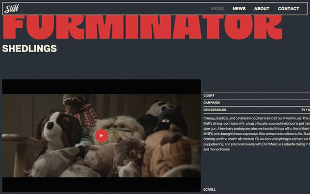 Case Study Video with Metadata Sidebar on workingstifffilms.com