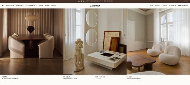 Editorial Product Carousel on gardinex.com