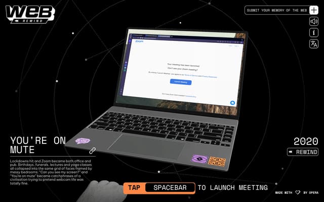2020 Zoom Era — 3D Laptop on web-rewind.com