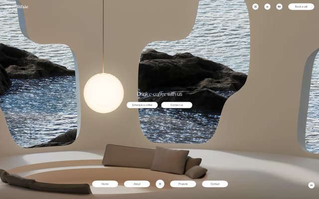 Contact with 3D Brutalist Interior on rabenrifaie.com