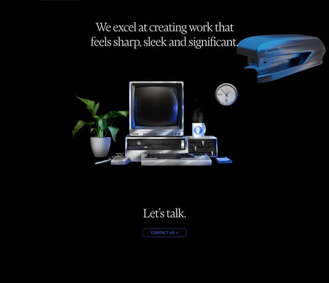 Dark CTA with 3D Carousel on companypolicy.studio