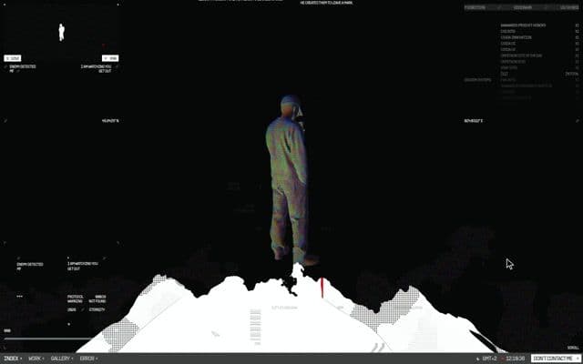 Black page tears into white on scroll, revealing a head wrapped in red tape on unbelievablycrap.com