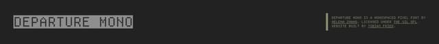 Minimal Pixel Font Footer on departuremono.com