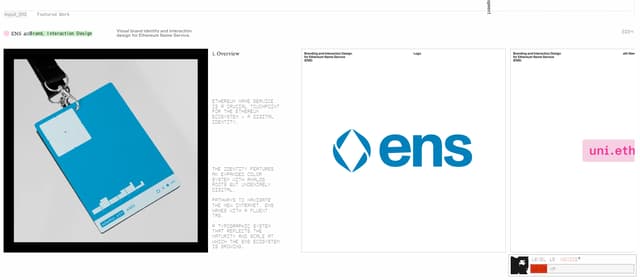 ENS Project Card on adamho.com
