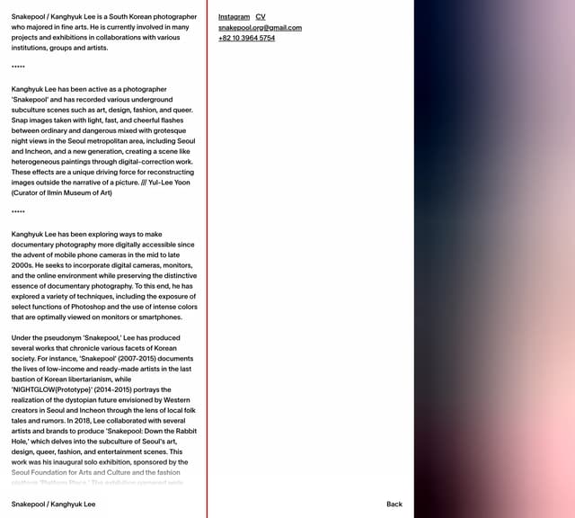 Split-Screen Bio Layout on snakepool.org