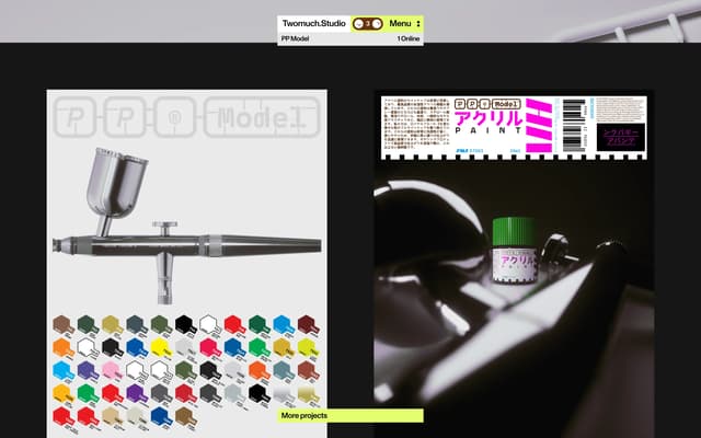 Project End Navigation Strip on twomuch.studio