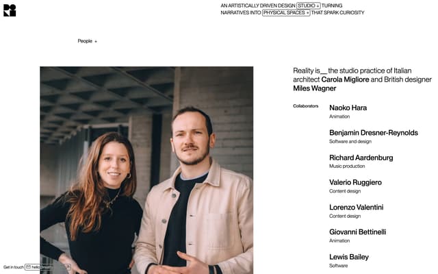 Portrait-List Split Layout on reality-is.com