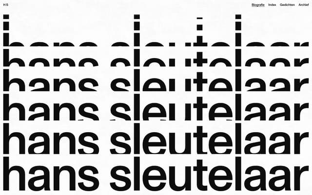 SVG Typographic Hero on sleutelaar.xyz