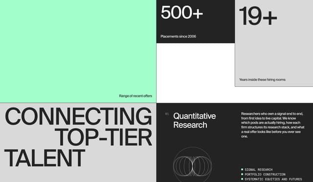 Bento Grid Metrics with Color Blocks on aspensearch.com