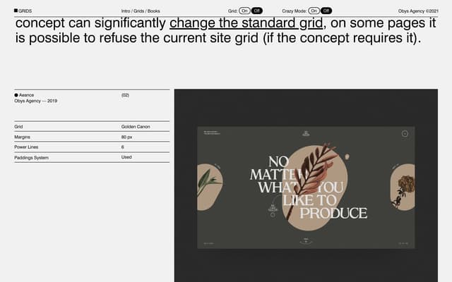 Grid Spec with Botanical Inset on grids.obys.agency