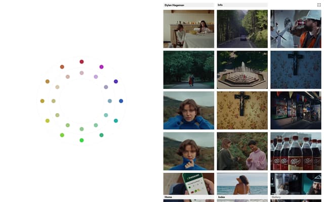 Color Wheel Gallery Browser on dylan.camera