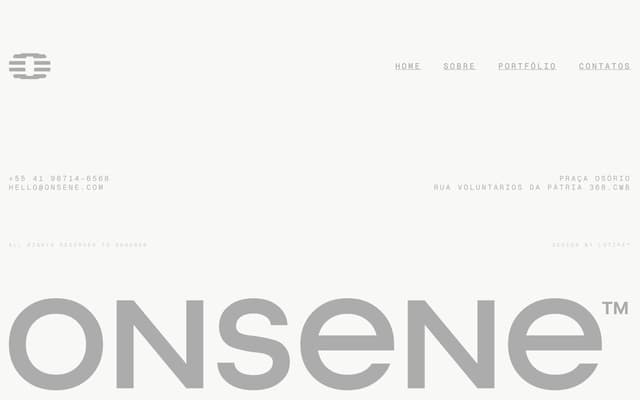 Oversized Logotype Footer on onsene.com