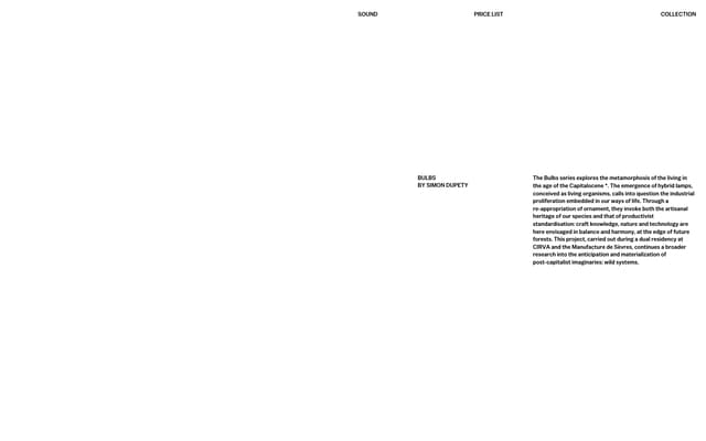 Brutalist Editorial About Page on bulbs.simondupety.com