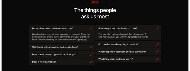 Annot FAQ Accordion on annot.io