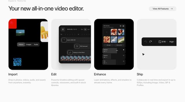 Bento Feature Cards Grid on butter.video