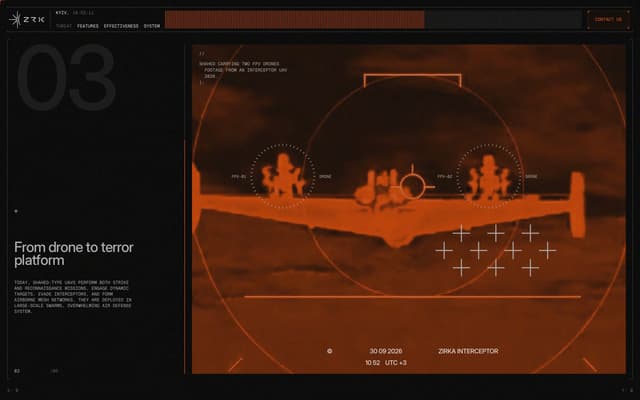 Thermal imaging drone detection display on zrk.technology