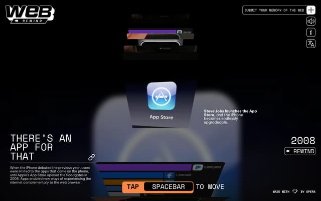 2008 App Store — Cover Flow Stack on web-rewind.com