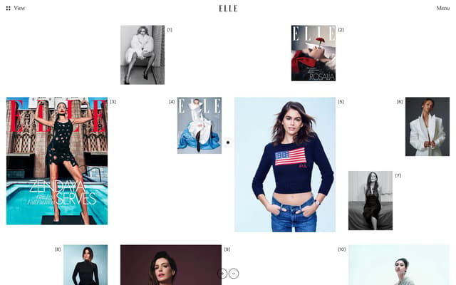 ELLE Hero-to-Gallery Scroll Transition on hollywoodexhibit2026.com