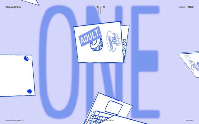 Halftone Stretched Type with Zine Cards on romaingranai.xyz