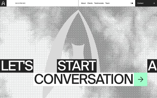 Halftone CTA with Alternating Text Blocks on aspensearch.com